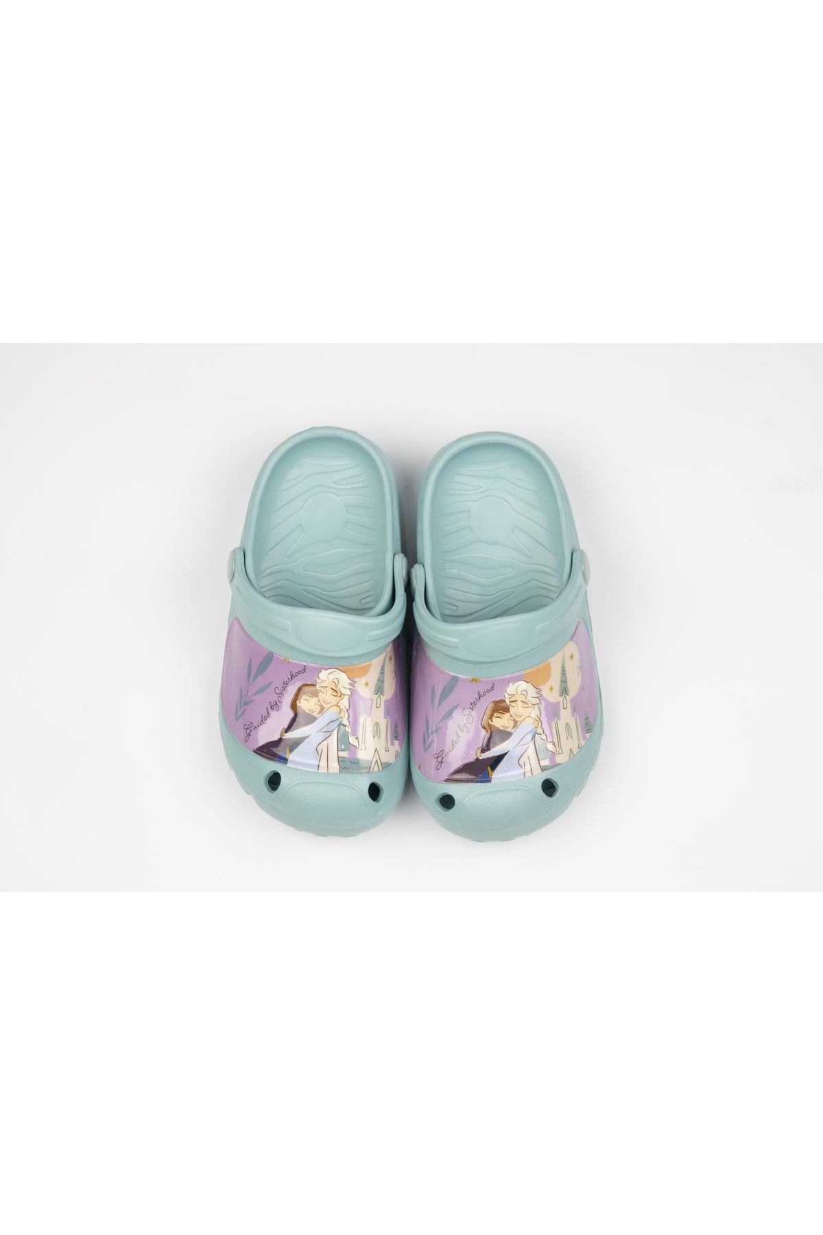Frozen Kids Clogs With Elsa Print Comfortable & Lightweight Slip-Ons– Girls – Light Sky Blue