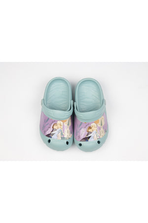 Frozen Kids Clogs With Elsa Print Comfortable & Lightweight Slip-Ons– Girls – Light Sky Blue