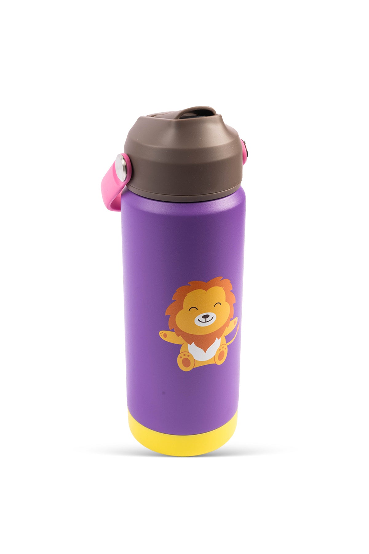 Cocobee-Insulated Stainless Steel Water Bottle, Leakproof, Odour Free, Soft Handle Grip, 500Ml, 3 Years+ – Purple