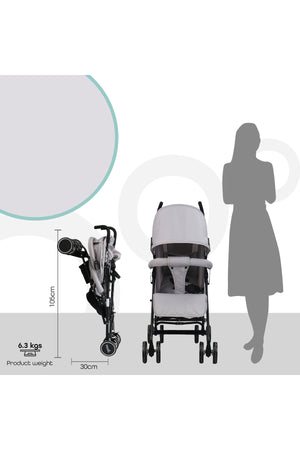 MOON Neo Plus Light Weight Travel Stroller,Light Grey
