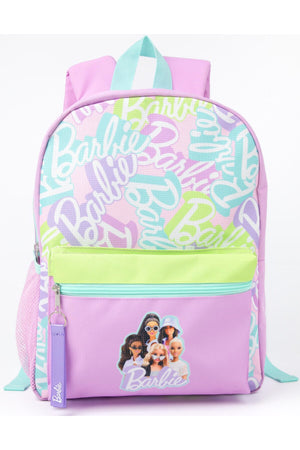 Barbie Girls Purple Printed 4 Piece Backpack Set / school bag set