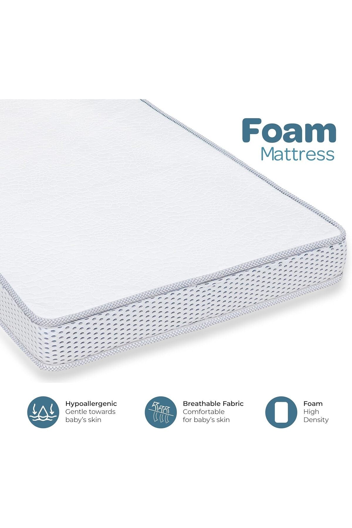 Moon Foam Baby Crib Mattress - 60 x 120 x 10 cm