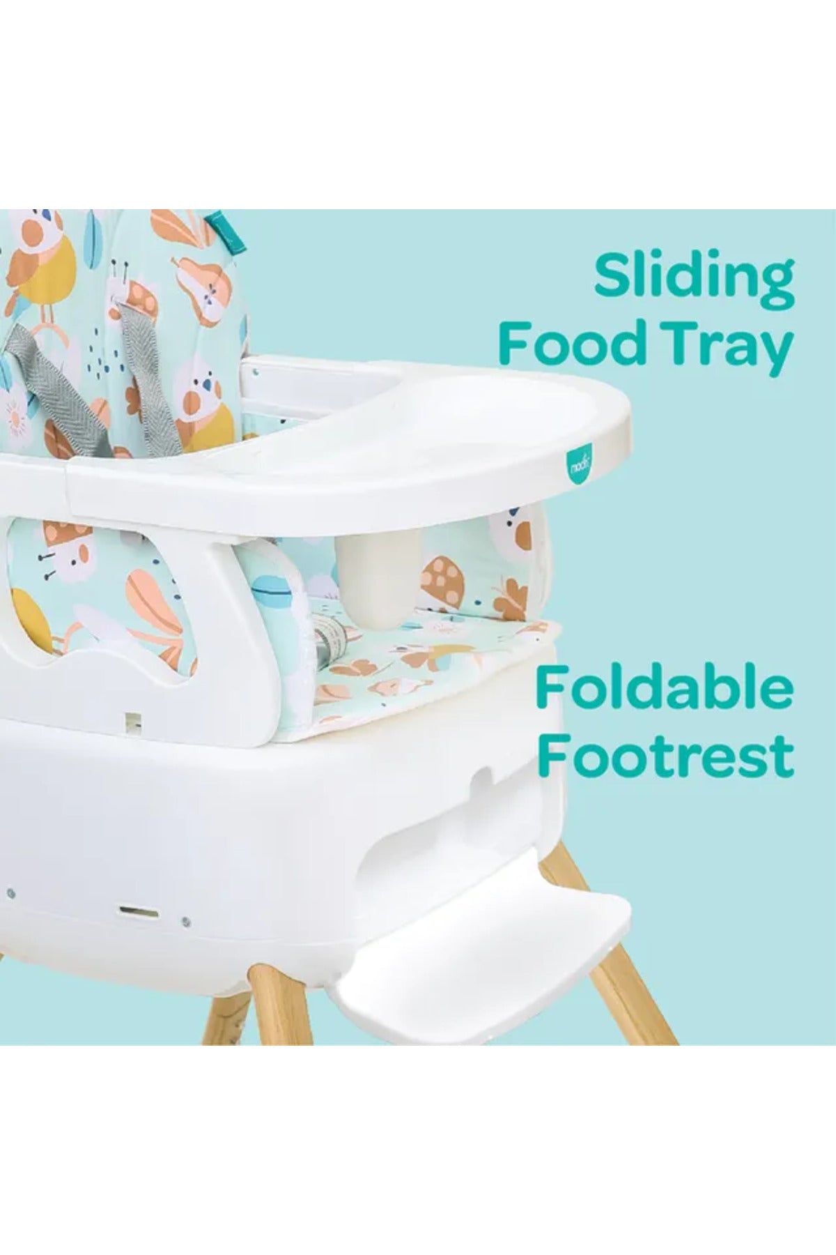 MOON HiteRite  4-in-1 Convertible -Baby Highchair-Booster-Dining Chair-Carry Box-Green