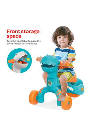 MOON Dino trike Baby Balance Bike with front storage space-12-36 Months,Blue