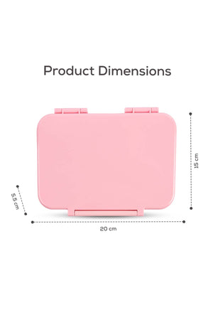 Cocobee Tritan Leakproof Bento Lunch Box – 4 Compartments, Bpa-Free, 585Ml, 3Y+, Pink