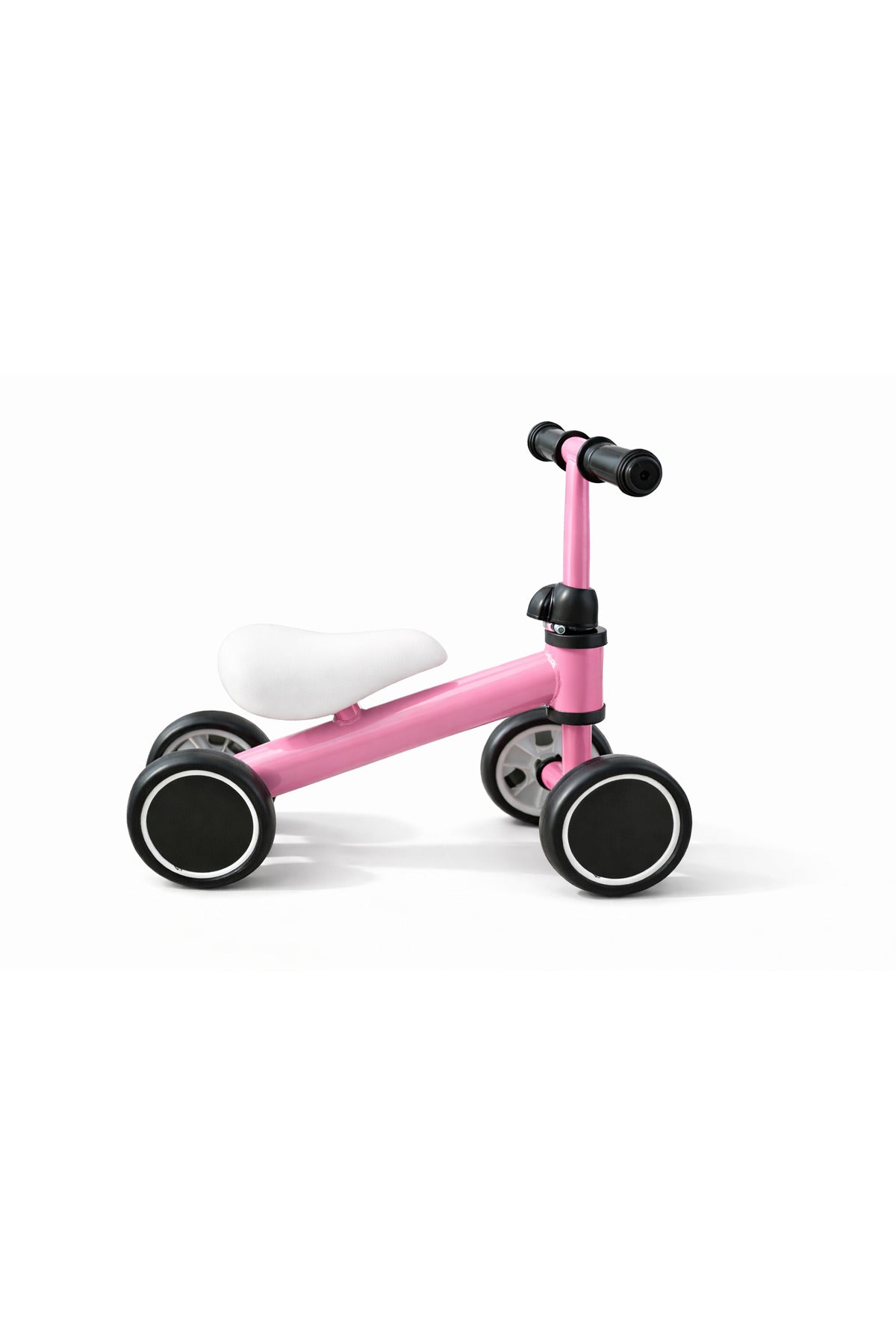 StarMarz Baby Balance Bike – 4-Wheel Toddler Training Bike for Indoor/Outdoor Riding, Soft Seat & No-Pedal Design for Safe Learning – Lightweight Kids First Bike (1–3 Years) – Pink