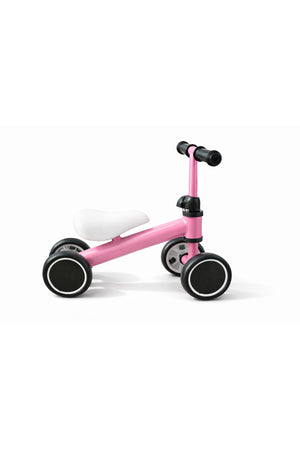 StarMarz Baby Balance Bike – 4-Wheel Toddler Training Bike for Indoor/Outdoor Riding, Soft Seat & No-Pedal Design for Safe Learning – Lightweight Kids First Bike (1–3 Years) – Pink