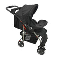 MOON Bezik - One Fold Stroller,Black + Grey dots