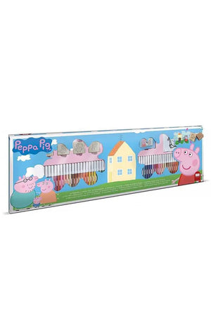 Peppa Pig Mega Art Case for Kids – 60 Felt Pens, 10 Pencil Crayons, 10 Wax Crayons, 6 Stamps, 1 Ink Pad, 1 Coloring Book, 1 Notebook & 30 Stickers – Creative Drawing & Coloring Set