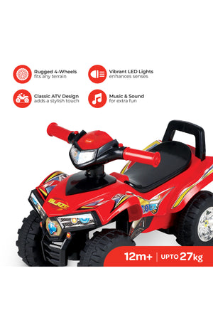 MOON Blaze Quad Bike for Kids - ATV Design for 12 Months+ boys/Girls - Red
