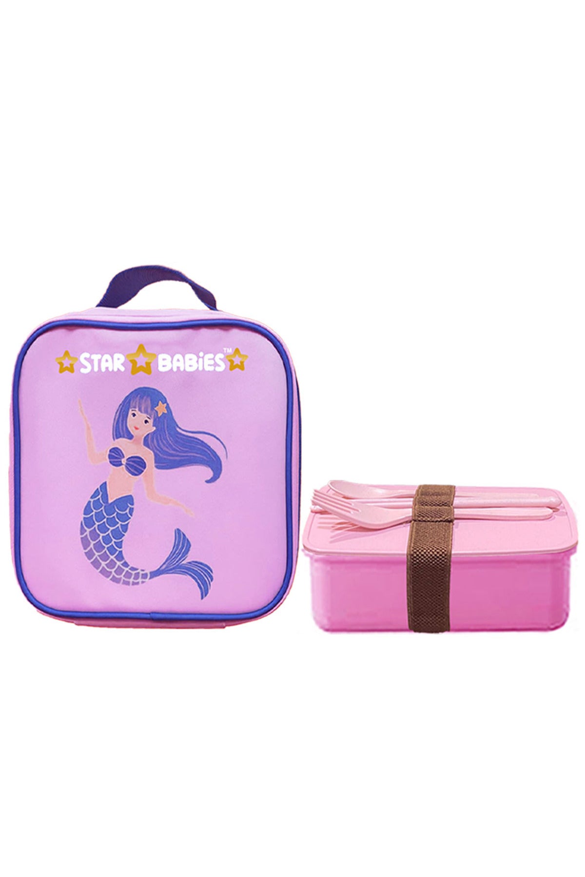 Star Babies Mermaid Themed Lunch bag, Single Compartment Organic wheat lunch box