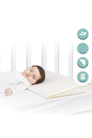 MOON  Organic Universal Crib Wedge -White, organic Wedge fabric