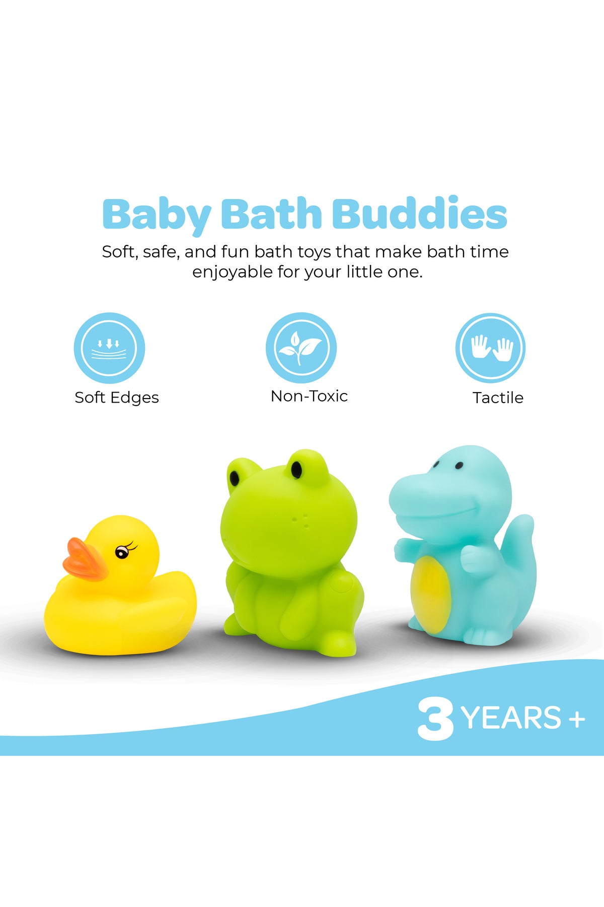 Moon  Splash and Play Baby Bath Toys with Squeaker for Toddlers -Pack of 7