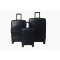 W.O.K 3-Piece Hard Shell Luggage Set – 20", 24", 28" Spinner Trolleys With Number Lock – Black