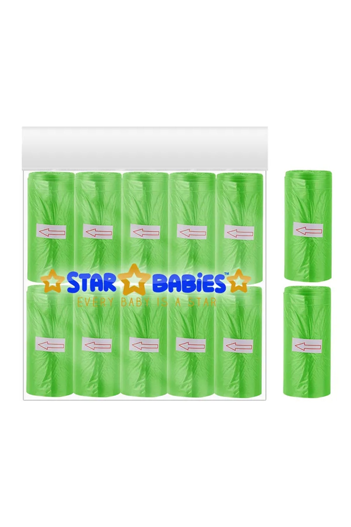 Star Babies Lavender Scented Bags - Pack of 10+2 Roll Free (180 Bags)