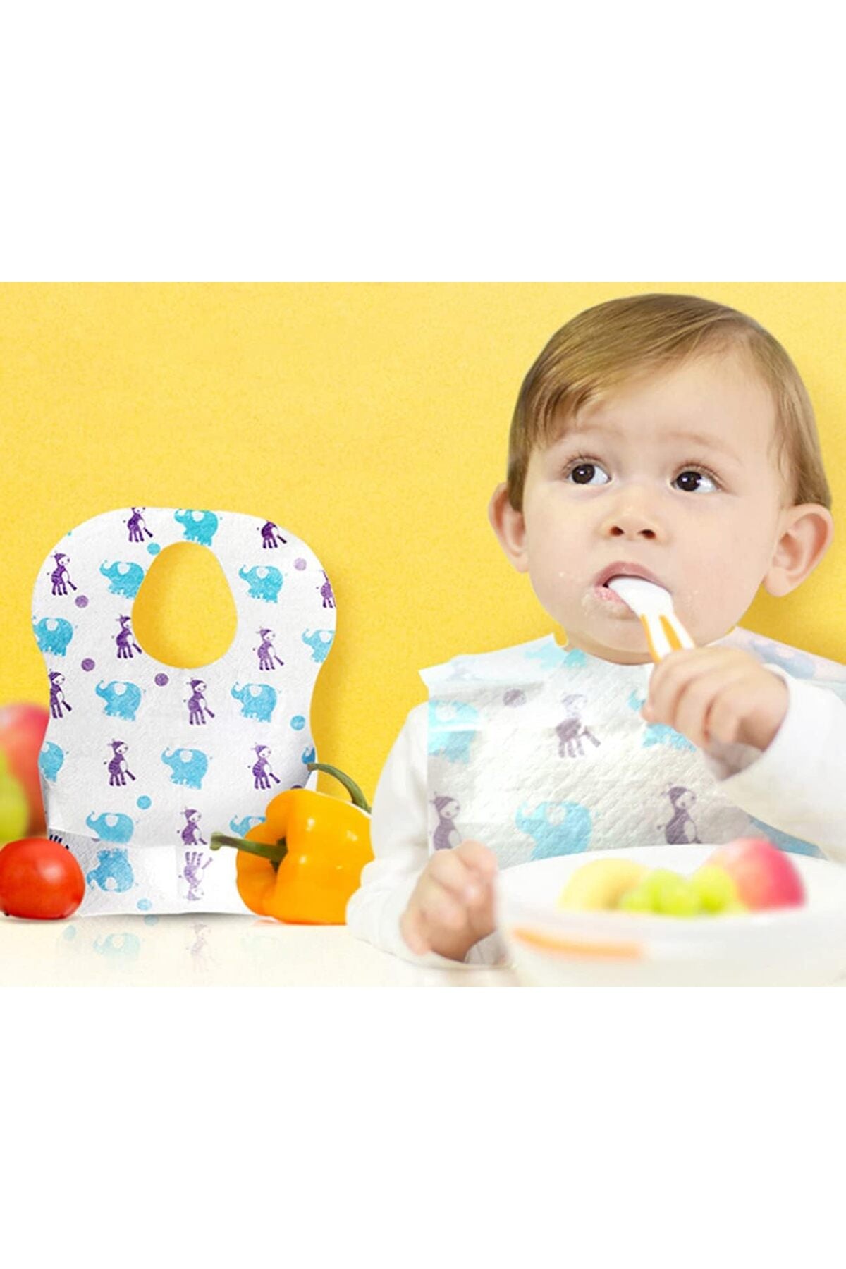 Star Babies Disposable Bibs Pack of 20 - Elephant