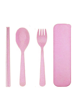Star Babies Organic Fork, Spoon & Chopstick Set - 3 Pcs