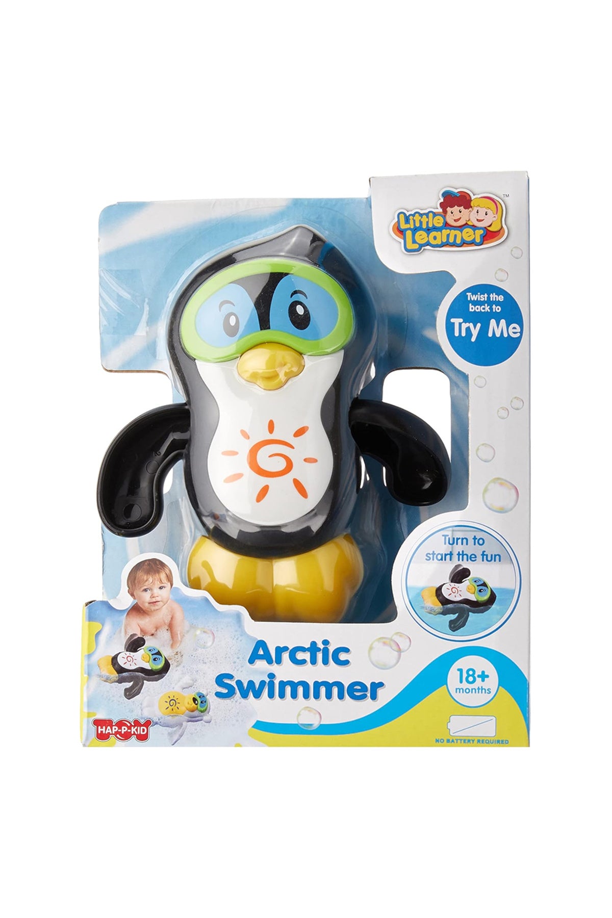 Little Learners Arctic Swimmer - Wind-Up Bath Toy, Swims in Water, Assorted 12M+