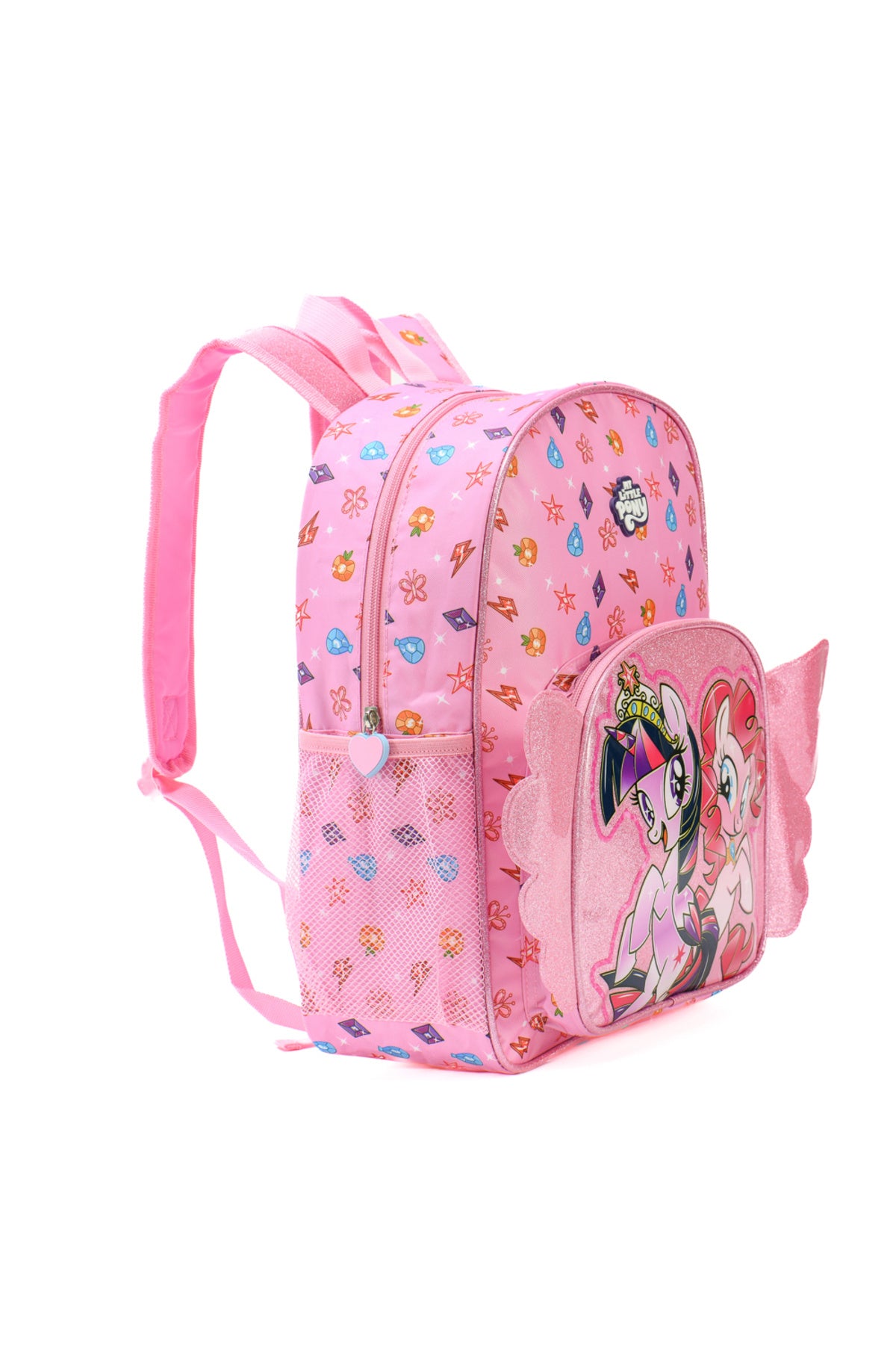 My Little Pony Kids Backpack for Girls – Pink School Bag with 2 Zipper Compartments, Durable Polyester Nursery School Bag for Children over 3 Years