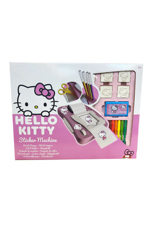 Multiprint Hello Kitty Sticker Machine – Includes 1 Sticker Maker, 1 Album, 12 Markers, 7 Stampers, 1 Ink Pad & Scissors – DIY Sticker Craft Kit for Kids