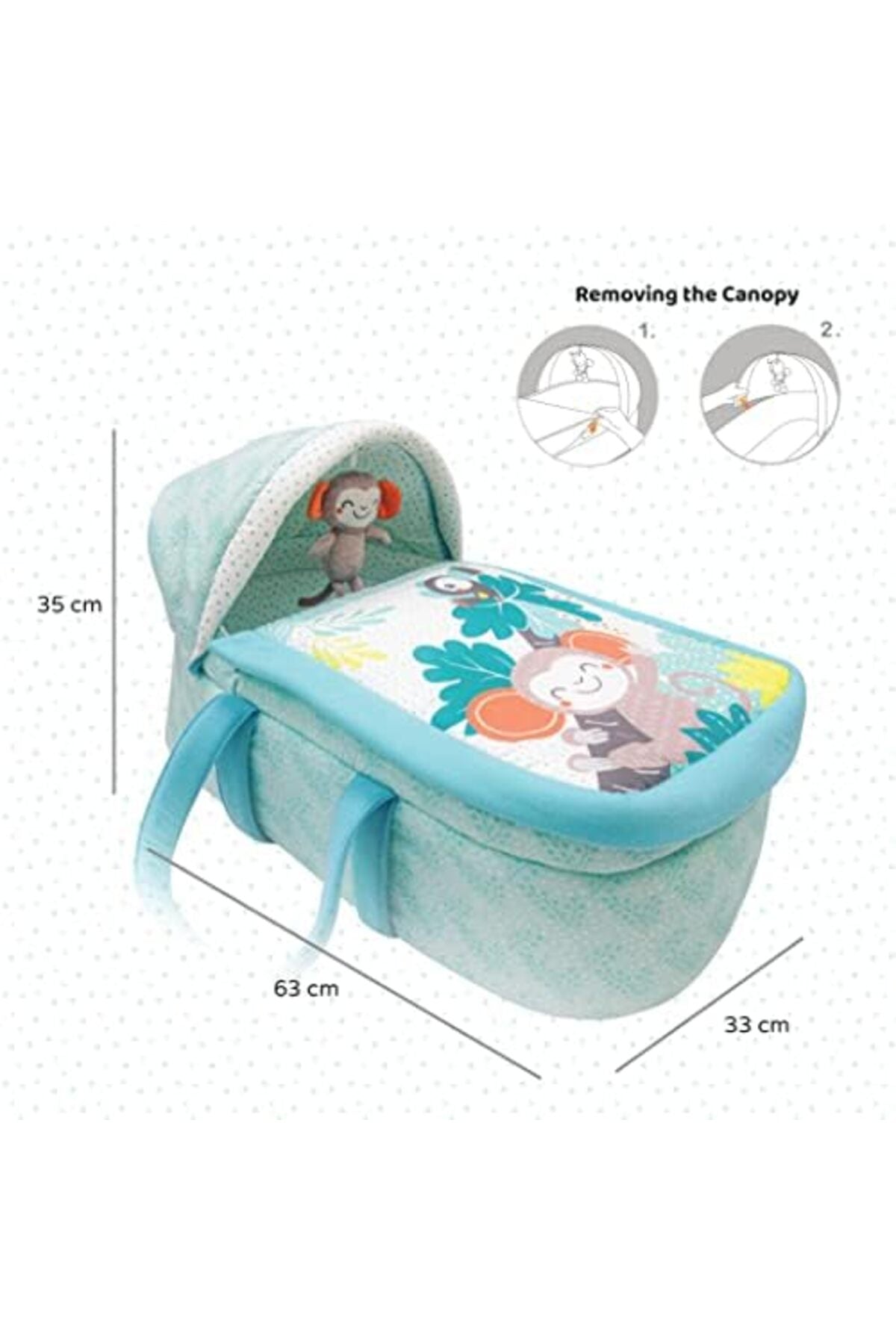 MOON Jungle Friends Moses basket