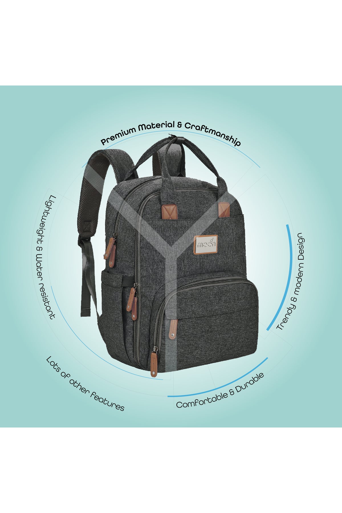 MOON KaryMe - Diaper back pack - Grey