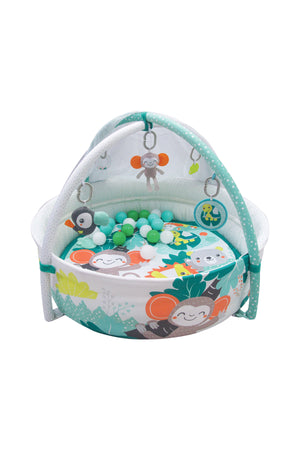 MOON jungle friends baby pool mat with mosquito net + 20 pcs balls, Om+, Baby playmat & Activity Gym