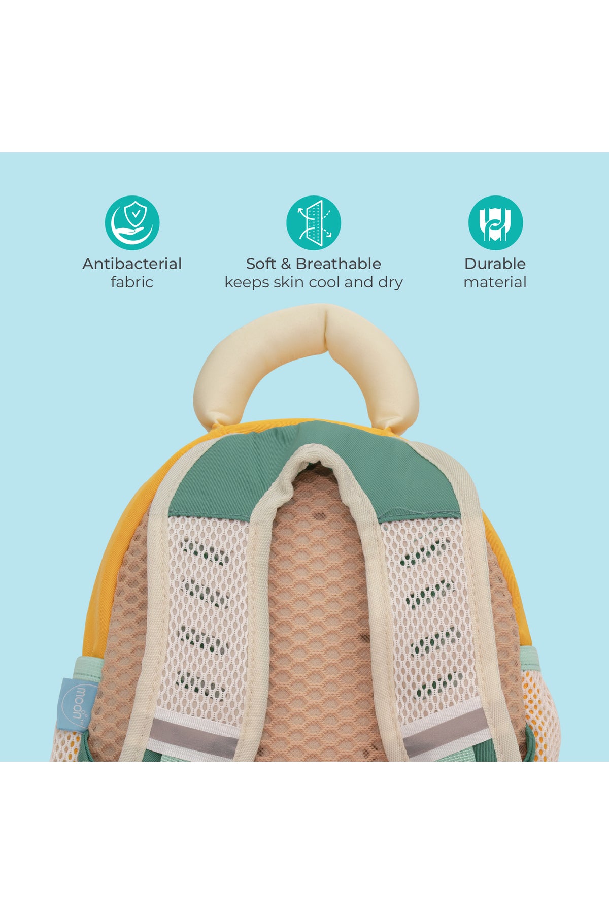 MOON Kids Backpack  – Comfy 3D Design,Padded Straps, Waterproof-Perfect for Preschool, Nursery, Snacks & Lunchbox-Bear