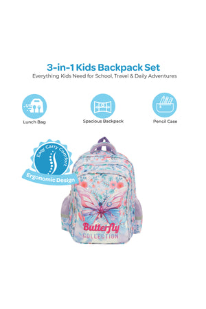 MOON  Kids Backpack    - (16-Inch)  Premium Kids School Bag -   Butterfly