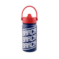 FC Barcelona Stainless Steel Insulated Water Bottle 400ml with Straw Lid, BARCA Football Leakproof School Bottle for Boys, Teens & Kids, Reusable Metal Sports Bottle for Gym, Travel & Outdoor Use (Blue & Red)