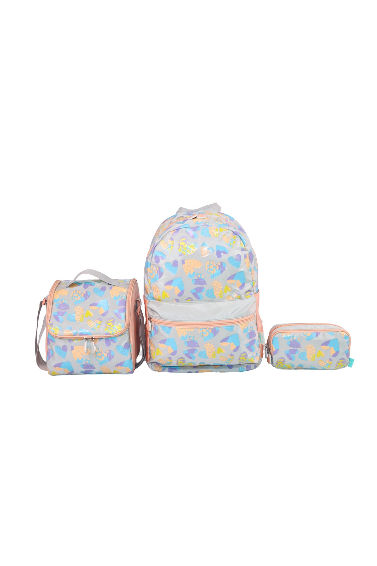 MOON  3 in 1 Kids Backpack  Set   - (16-Inch) Premium Kids School Bag with Lunch Bag & Pencil Case-Pink
