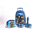 Attack On Titan 18" Trolley Bag Set With Lunch Bag, Pencil Case, Water Bottle & Lunch Box – Blue
