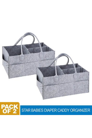 Star Babies - Diaper Caddy Organizer Pack Of 2 - Grey