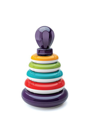MOON Ring Tower-Educational Tumbler Stacking,7 Pcs Stacking Tower for 6m+ -Multi-color