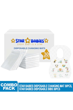 Star Babies - Disposable Changing Mat 30pcs - White