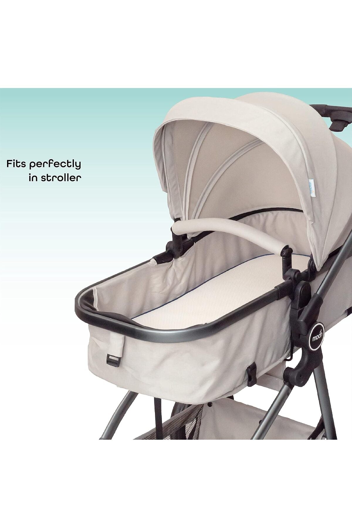 MOON  CRIB & PRAM MATTRESS Classic Foam Moses Basket Mattress, White