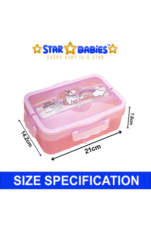 Star Babies - Lunch Box With 4 Compartment - Pink