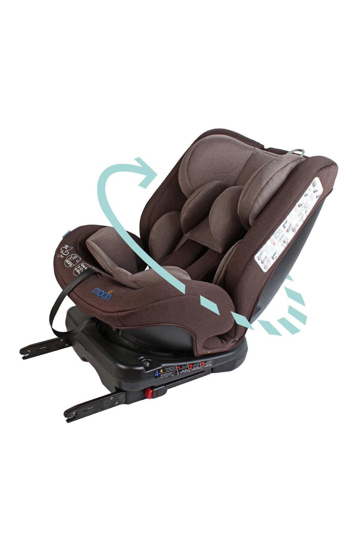 MOON Rover -Baby/Infant Car seat Group:(0+,1,2,3) (0-12 years) 360° Rotate  - Brown