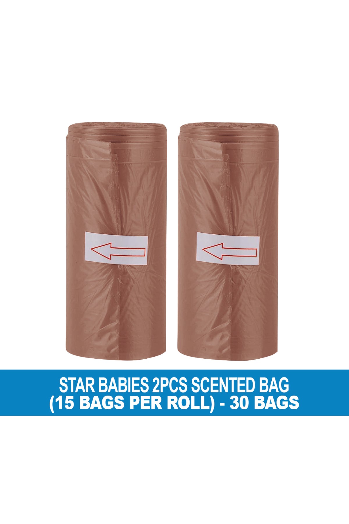 Star Babies - Scented Nappy Bag - 30pcs - Brown