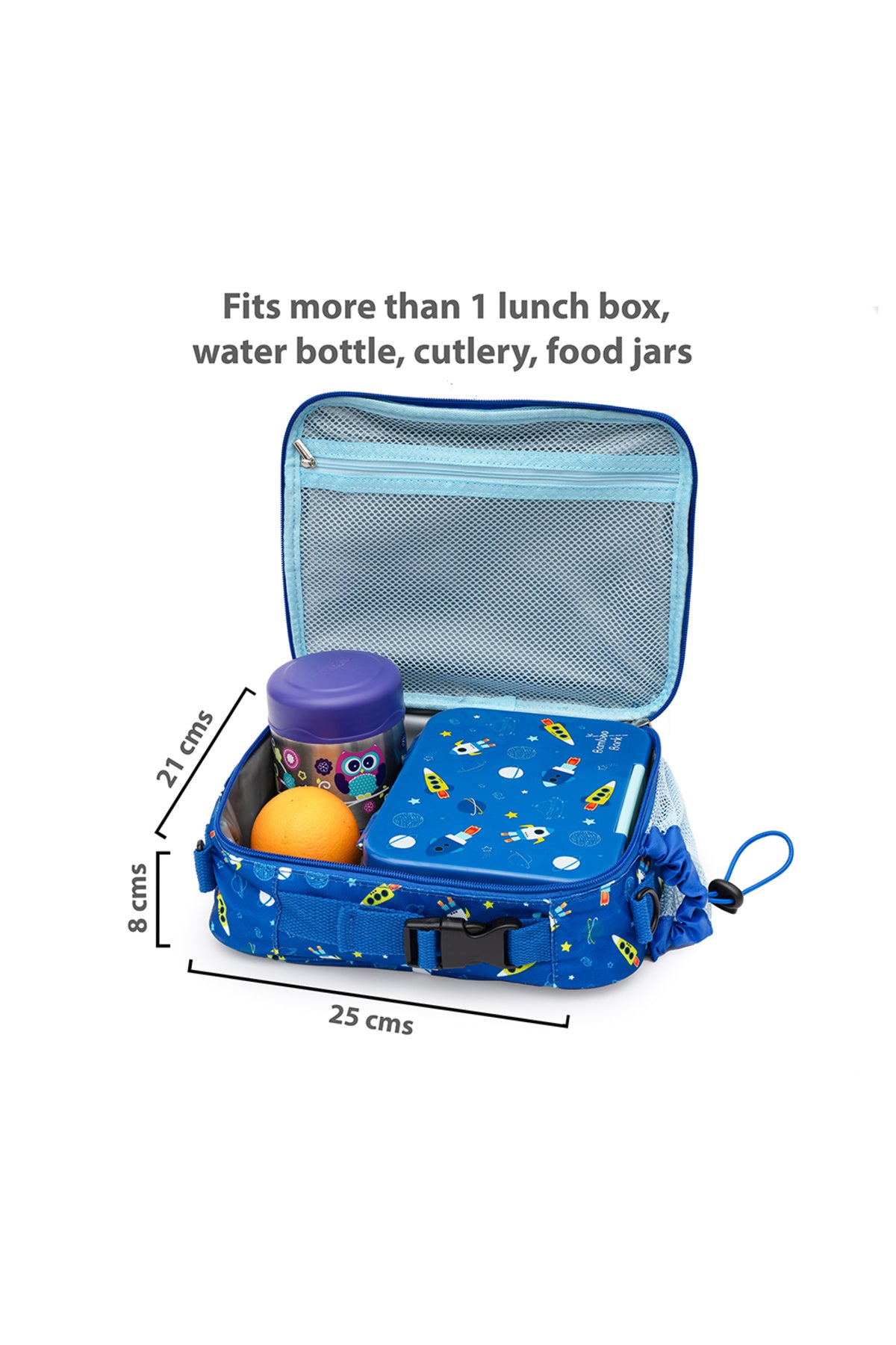 Bamboo Bark kids childrens insulated lunch bag for school, picnic, nursery, toddler, 3 ways to hold