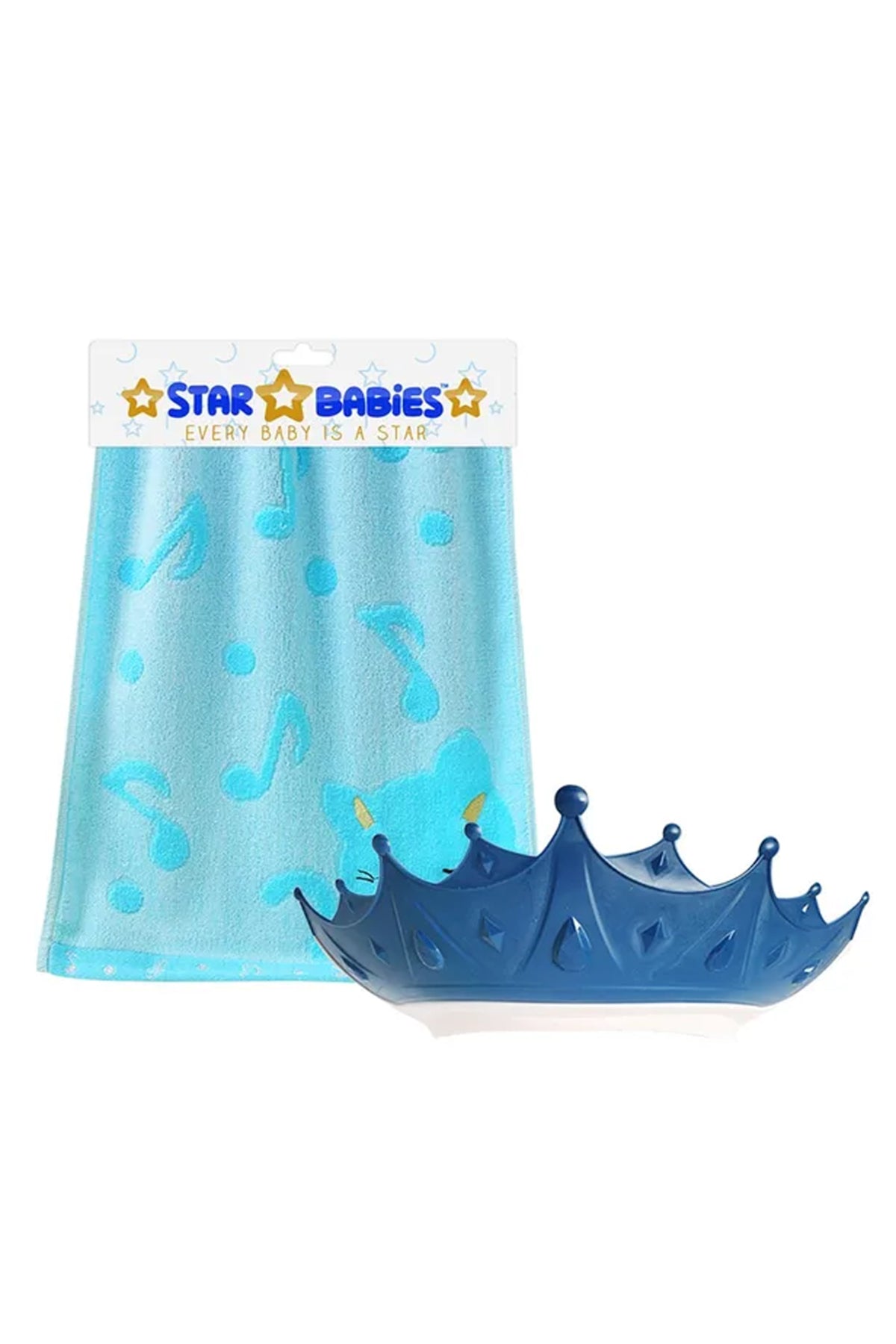 Star Babies - Combo - Crown Shower Cap + Bamboo Face Towel