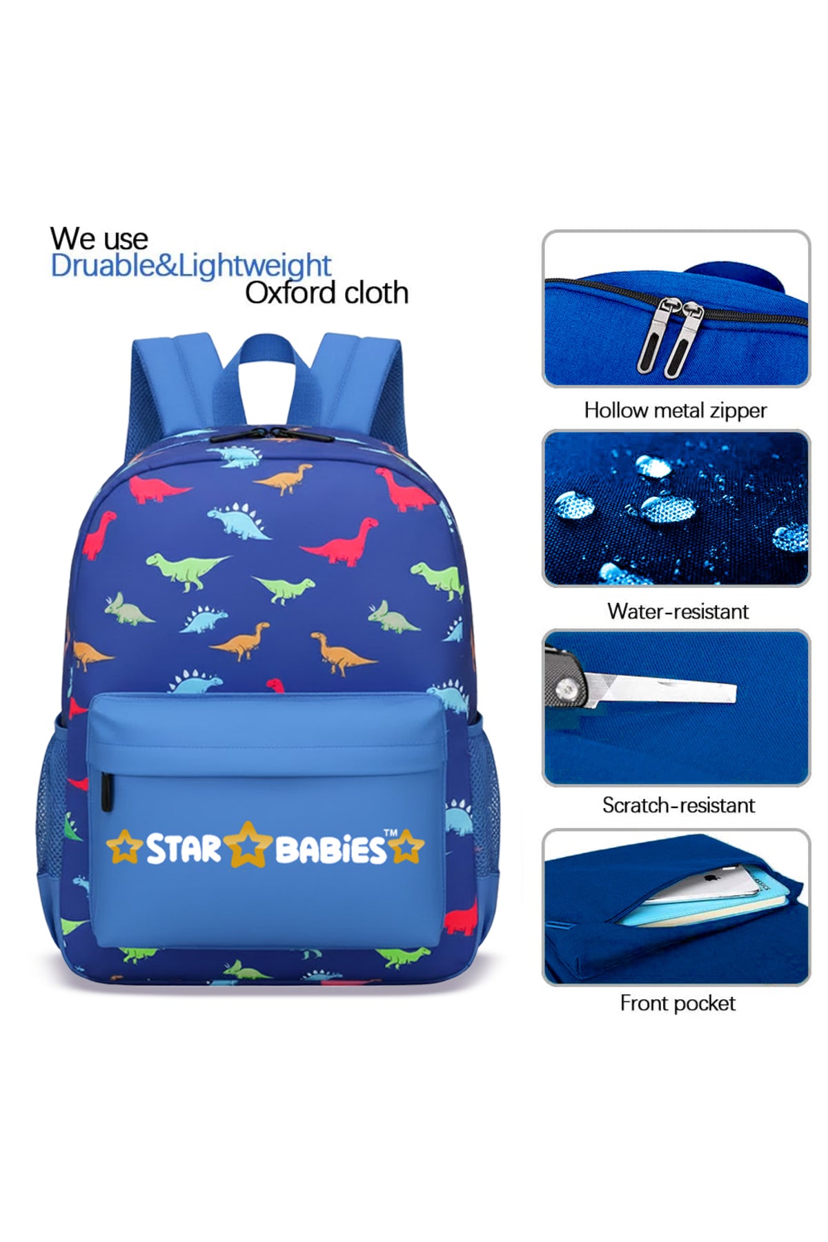 Star Babies Kids Backpack and Insulated Stainless Steel Water Bottle 2-Piece Set – Durable School Bag & Leak-Proof Bottle Bundle for Boys & Girls