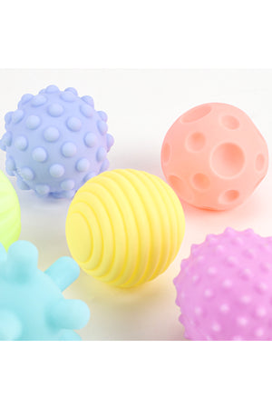 MOON Baby Learning Toy Balls – 6-Pack Soft Baby Textured Balls