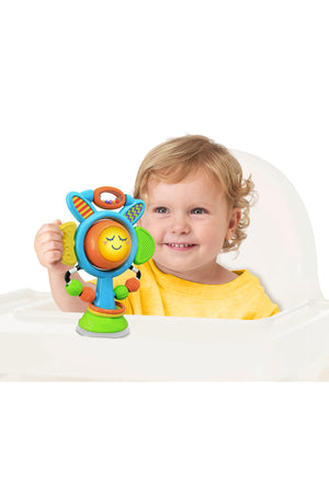 Little Learners Sun N’ Glow Highchair Toy - Suction Cup, Spinning & Light-Up, Sensory Development, 6M+