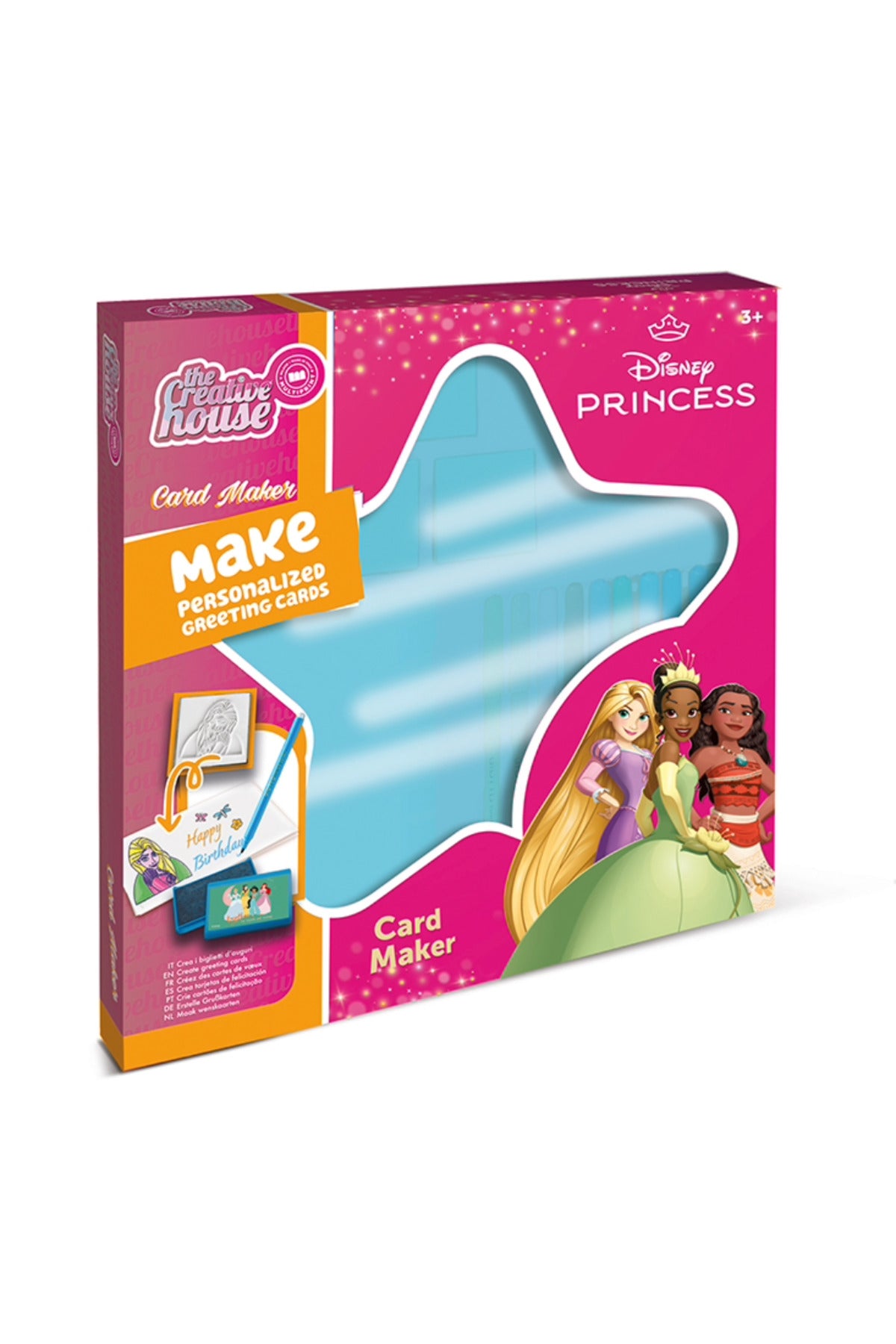 Disney Princess Card Maker Kit – 32 Stickers, 20 Greeting Cards, 10 Markers, 5 Stampers & Stamp Pad – Kids Arts & Crafts Gift Set