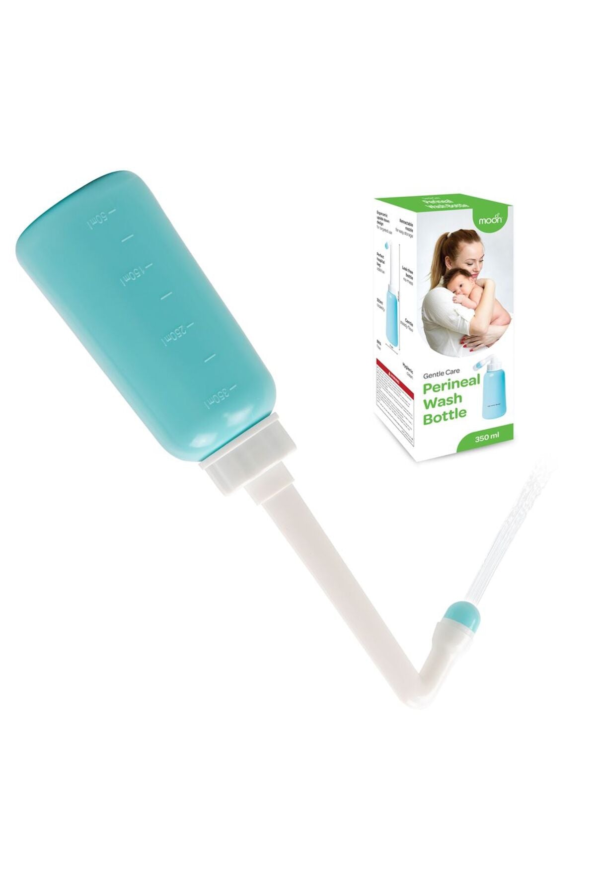 MOON - Perineal Wash Bottle For Postpartum Care - Blue - 350 ml