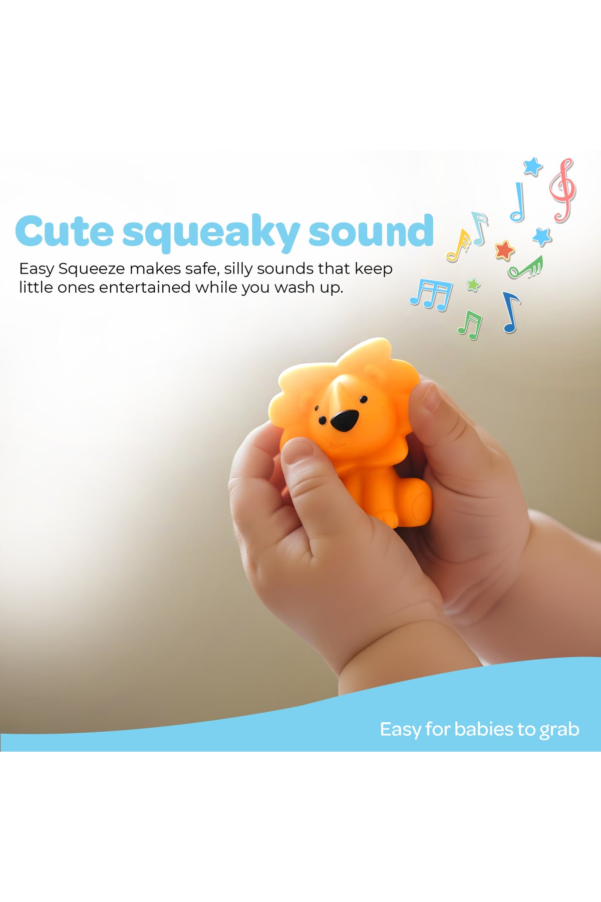Moon  Splash and Play Baby Bath Toys with Squeaker for Toddlers -Pack of 8