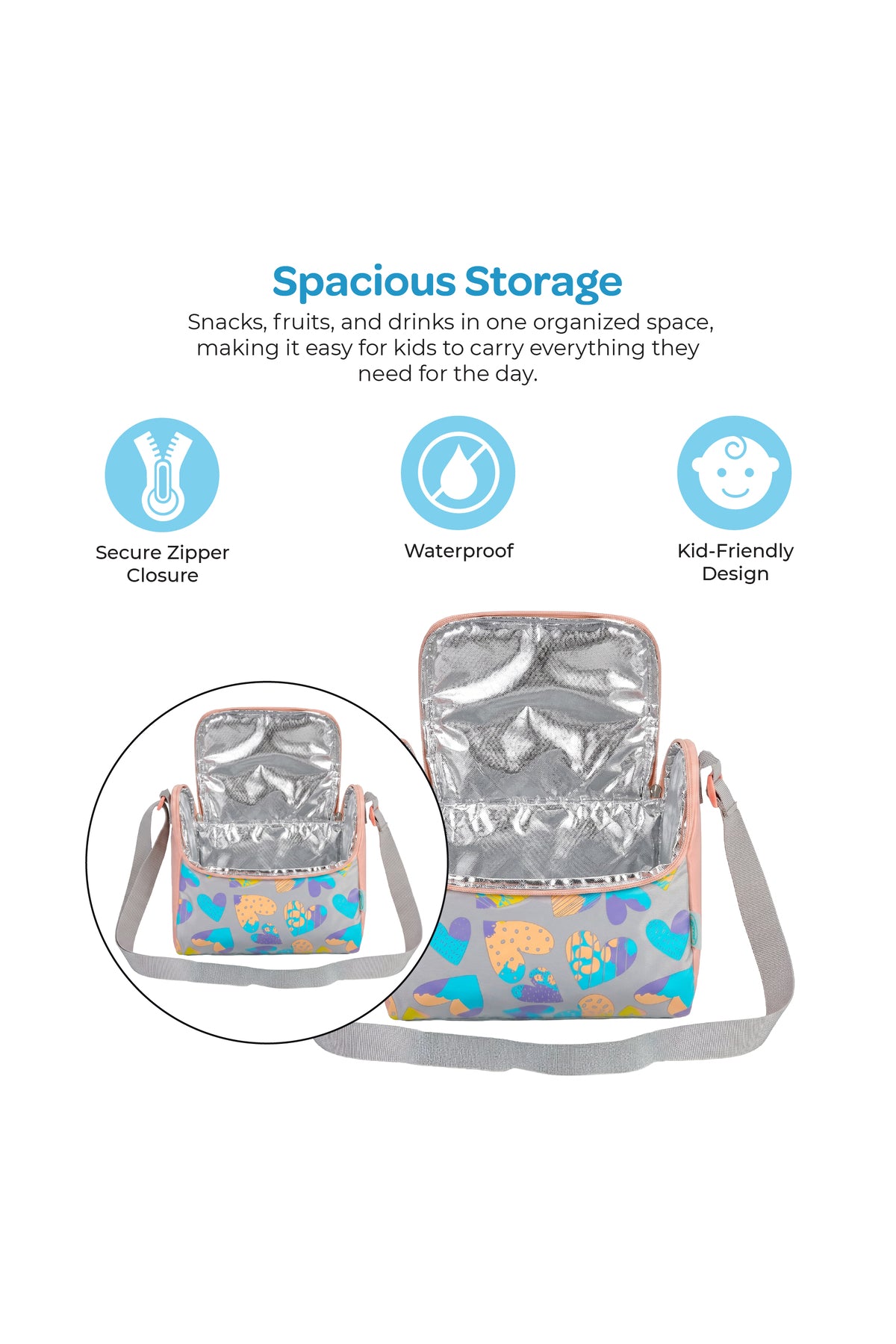 MOON Kids Insulated Lunch Bag – Leakproof Thermal Lunch Box for Boys & Girls | Durable, Lightweight & Easy-Clean | Perfect for School, Daycare & Outdoor Use