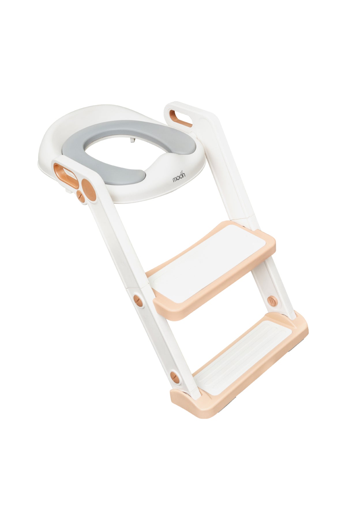 MOON Kids Step Stool Potty Trainer Seat -White and gold