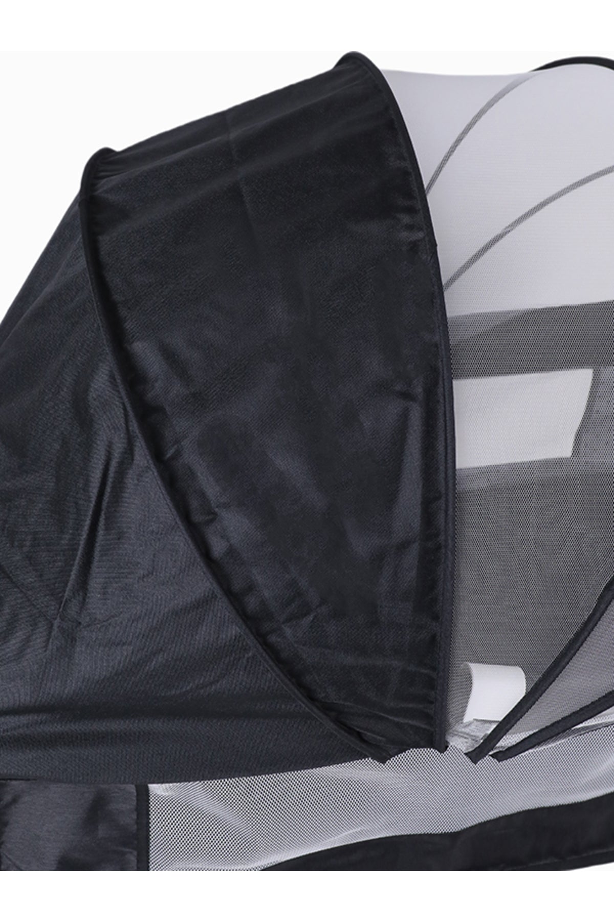 Kikibebe 3-In-1 Baby Bedside Crib – Portable, Adjustable With Storage Basket, Mosquito Net & Breathable Mattress – Dark Grey
